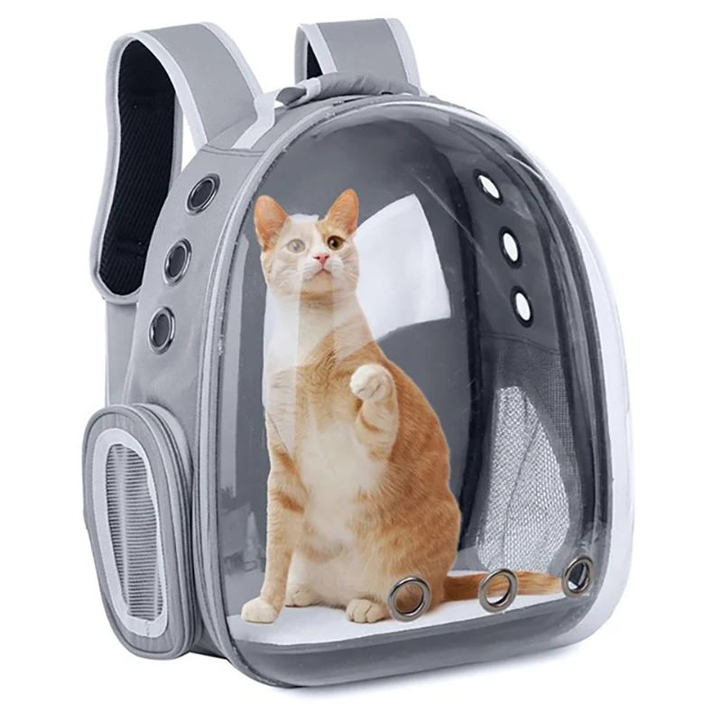 Transparente respirável Pet carregando sacos, gato e cão transporte mochila, saco de transporte portátil, cápsula espacial - Image 1