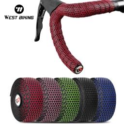 West bike-antiderrapante e à prova de choque eva cinta para ciclismo guiador, cinta para mtb e bicicleta de estrada, acessórios com plug final - Image 1