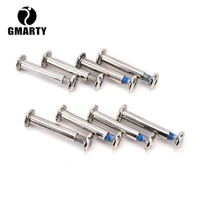 8 peças de prata patins lâminas parafusos de roda de skate sapatos patins de aço lâminas slalom inline patins eixos (6mm * 31mm)