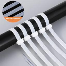 Self-Locking Plastic Nylon Tie, Black Cable Tie, Fixação Ring Zip Wraps Strap, Nylon Cable Tie, 5x300mm, 8x200mm, 5x400mm, 500 pcs - Image 3