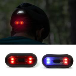 Motocicleta capacete levou luz de advertência, carga usb, bicicleta noite segurança luz do sinal, cauda lâmpada, impermeável equitação capacete flash lâmpada, f - Image 2