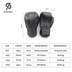 Luvas de treinamento de boxe luvas de proteção de mão respirável material durável luvas de competição muay thai luvas de soco 8 10 12 14 16 - Image 6
