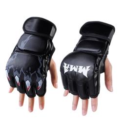 Luvas De Boxe De Couro PU, Meio Dedo, MMA Lutando, Pontapé, Karatê, Treinamento Muay Thai, Equipamento De Treino - Image 1