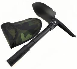 Pá dobrável portátil para exterior, aço inoxidável, portátil, quatro em 1, ferramentas para acampar, sobrevivência - Image 1