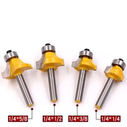 Corner Round Over Wood Edge Router Bit Set, Fresa de rolamento para madeira, Carboneto de tungstênio, CNC End Mill Carver, 6,35mm - Image 2