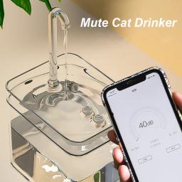 Cat Water Fountain Auto Filter Transparente Cat Drinker USB Mudo Elétrico Recircular Filtragem Bebedor para Gatos Dispenser de água - Image 6