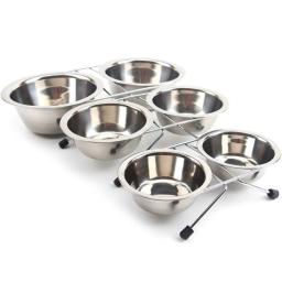 Cão tigela de aço inoxidável cão de estimação gato duplo tigelas suporte de ferro comida comida de água pratos alimentador suprimentos para animais de estimação tigela cão dogfood - Image 5