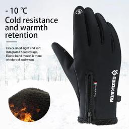 Neoprene luvas de inverno dos homens ciclismo bicicleta mulher térmica vento frio tela toque à prova dwaterproof água quente ao ar livre correndo esqui mitten - Image 2