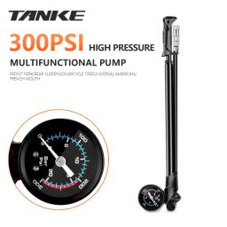 TANQUE-Bomba de ar portátil de bicicleta, alta pressão com manômetro, para suspensão traseira de garfo, amortecedor, roda de bicicleta de montanha, 300psi - Image 2