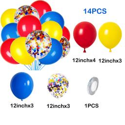 Conjunto com Confete, Vermelho, Amarelo, Azul, Carnaval, Circo, Decoração de Festa, Jogo, Primeiro Aniversário, Decoração - Image 1