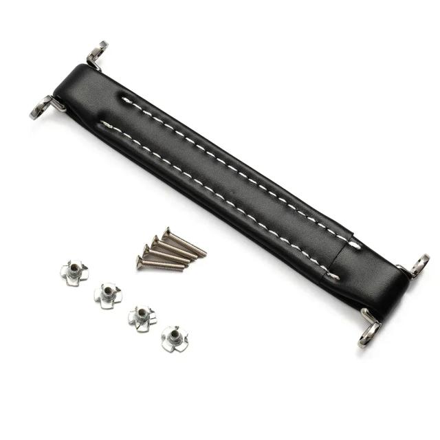 Amplificador Vintage de Alta Qualidade com Alça e Kit de Montagem em Couro Branco e Metal Durável