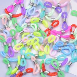Fivela anti derrapante para óculos, Correntes DIY, Resina Multi-Cores, Final Espetáculo Ajustável, Anel de Óculos de Silicone, 20mm, 10-60Pcs Set - Image 4
