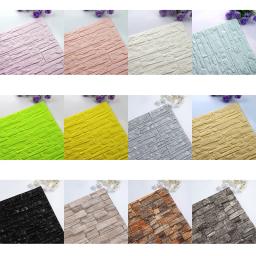 Adesivos de parede 3D Painéis autoadesivos Papel de parede de espuma Decoração de casa Sala de estar Quarto Decoração de crianças Adesivo de tijolo 3D Papéis de parede - Image 4