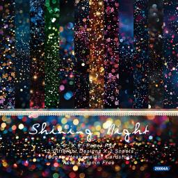 KLJUYP-Noite Brilhante Scrapbook Paper, Scrapbooking modelado, Artesanato DIY, Fundo, 24 Folhas, 6 "x 6" - Image 1