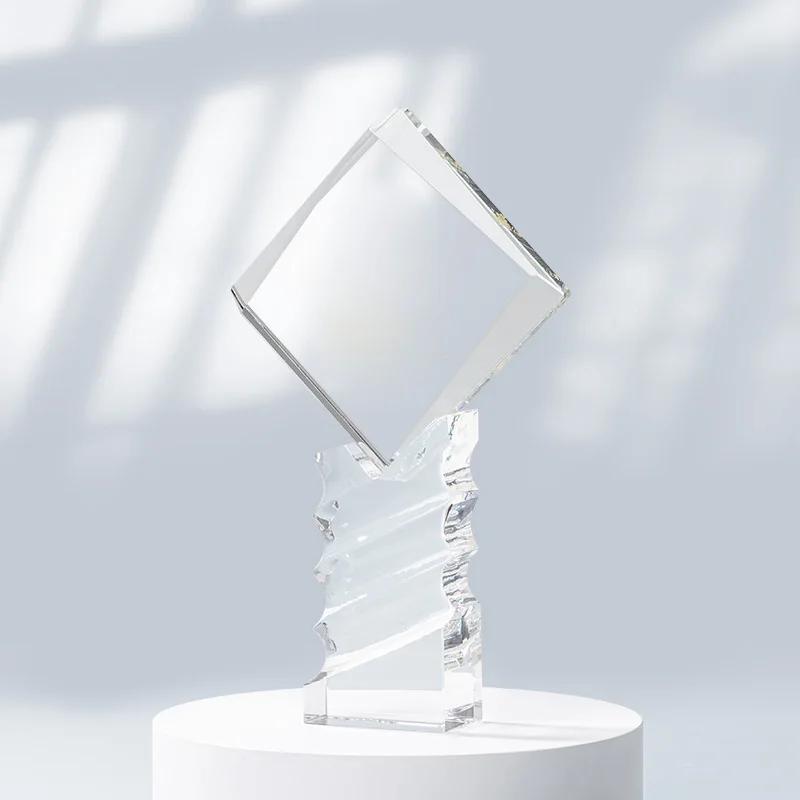 High-end cristal personalização prêmio, excelente prêmio reconhecimento empregado, medalha de vidro, impressão a cores, decoração home troféu - Image 1
