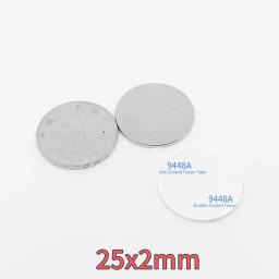 Ímã magnético poderoso redondo do neodímio, 3M fita adesiva dupla face, 25x2mm, 25x2mm - Image 5