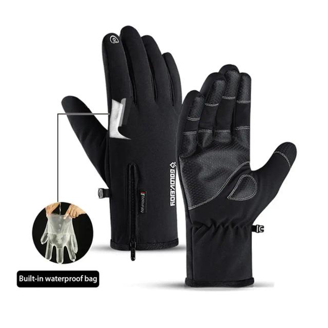 Luvas de Neoprene Térmicas e Impermeáveis para Ciclismo e Atividades ao Ar Livre - Toque Sensível, Ideal para Homens e Mulheres em Climas Frios