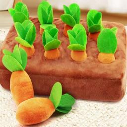 Quente puxando rabanete jardim pai-filho interação brinquedos criança brinquedos educativos cão de estimação mastigar brinquedo puxar para cima cenouras brinquedo de pelúcia cenoura - Image 1