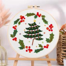 DIY Cross Stitch Bordado Starter Kit, Arte De Costura Iniciante, Pintura Artesanal Dos Desenhos Animados, Decoração De Natal, Boneco de neve - Image 2