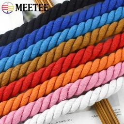 2 metros meetee 20mm 3 partes colorido trançado algodão cordões saco casa têxtil árvore decoração corda diy costura acessórios artesanato - Image 1