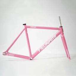 Tsunami snm100 conjunto de quadros de alumínio 700c, quadro de engrenagem fixa e pista de garfo, bicicleta fixie 49cm 52cm 55cm 58cm, peças de bicicleta de velocidade única - Image 1