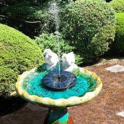 Solar Powered Bird Bath Fountain, Fountain Pump, Decoração Do Jardim, Flutuante Cachoeira, Lagoa E Pátio - Image 4