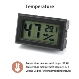 Alta precisão digital termômetro higrômetro medidor para répteis tartaruga terrário tanque de aquário acessórios temperatura umidade - Image 4