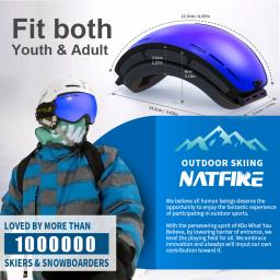 Esportes ao ar livre óculos de esqui proteção uv400 máscara de esqui masculino feminino anti-nevoeiro grande rosto óculos de neve snowboard esqui eyewear - Image 2