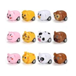 12pcs Bonito Animal Puxar Carro Crianças Aniversário Festa Favor Brinquedos Baby Shower Guest Presente Lembrança Meninos Menina Giveaway Pinata Fillers - Image 1