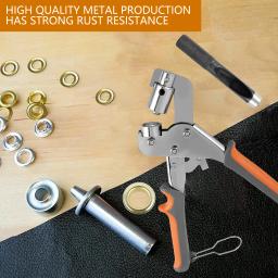 Manual Grommet Punch Press Machine, ilhós para roupas, sapatos, bolsa, artesanato de couro, DIY, novo, 400pcs, 10mm - Image 2