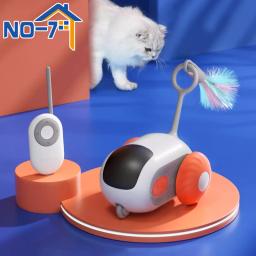 Brinquedo interativo inteligente do carro para o gato, bola de rolamento automática, controle remoto, acessórios de interior, Pet Kitten Suprimentos - Image 1