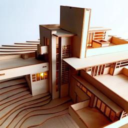 Casa Pré-fabricada de Madeira, Construção em Miniatura, Kit Modelo, Arquitectura, Villa Pré-fabricada, Escala 1:200 - Image 2