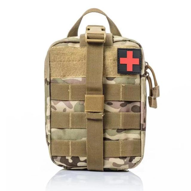 Kit de Primeiros Socorros Impermeável para Sobrevivência - Mochila Tática de Cintura para Camping e Aventura ao Ar Livre