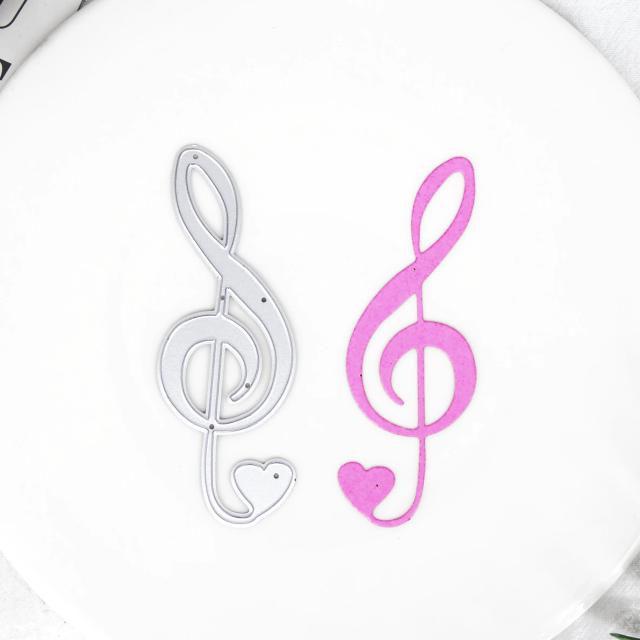 Molde de Corte para Scrapbook com Tema Musical - Faca de Estêncil em Metal para Decoração de Artesanato