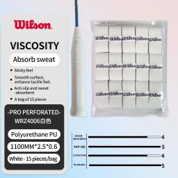 15/pcs wilson overgrip original anti deslizamento raquete de tênis sweatband apertos padel absorção de choque aperto fita acessórios de treinamento - Image 1