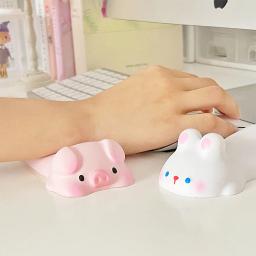 Cão dos desenhos animados e Coelho Mouse Pad, Apoios De Pulso Kawaii, Almofada De Mão De Espuma Macia, Suporte Almofada, Organizadores De Mesa, Material De Escritório - Image 6