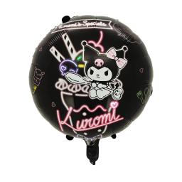 Balões temáticos Sanrio Kuromi, Kit Garland Arch para menina, decoração de aniversário, balões preto e roxo, Baby Shower, 83PCs - Image 5