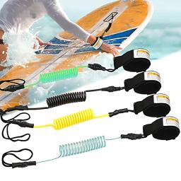 Coiled Surfboard Ankle Leash, Stand Up Paddle Board, Foot Leg Rope, Surfboard Raft e Kayak Rope - Image 1