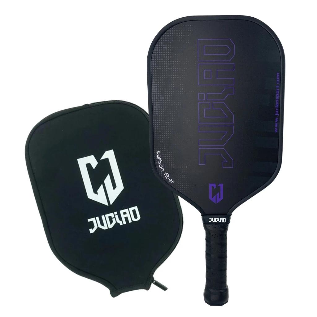 Juciao pickleball paddle superfície de fibra carbono 16mm pickleball paddle leve favo mel núcleo paddle almofada conforto aperto - Image 1