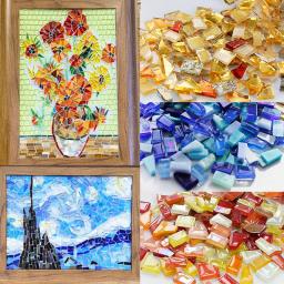 Mosaico de vidro transparente, Multi Color, DIY Mosaic Piece, fazendo pedras para artesanato, Hobby Arts, decoração da parede Home, Arte, 100g - Image 1