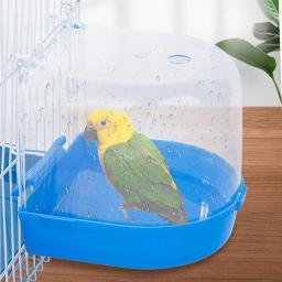Pendurado Cubo De Banho Do Pássaro, Banheira De Papagaios, Caixa De Chuveiro, Acessório De Gaiola para Little Bird Canary Budgerigar Lovebird - Image 4