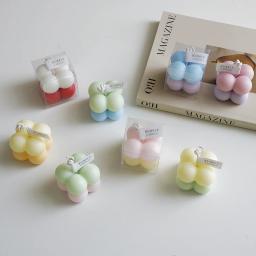 Vela pequena do cubo da bolha, estilo do Ins, velas perfumadas decorativas, decoração do quarto, recordações criativas para convidados do casamento - Image 5