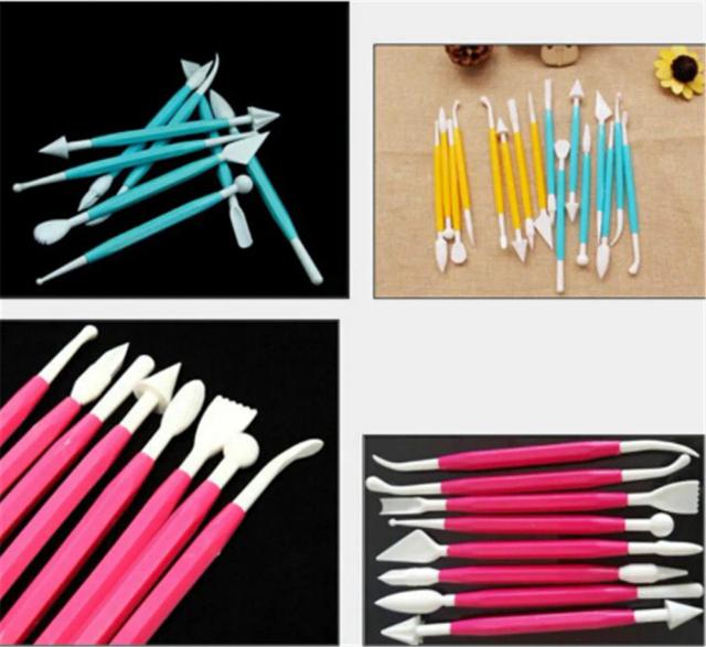 Conjunto de 8 Ferramentas de Plastico para Modelagem de Argila Sculpey e Escultura