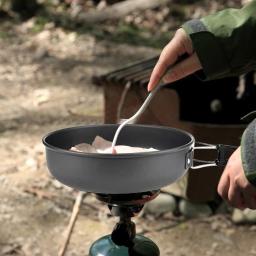 Kit de Panelas de Acampamento Portátil Dobrável, Utensílios De Alumina Dura, Equipamento De Economia De Espaço, Resistência Ao Calor Para 2-3 Pessoas, Piquenique - Image 3