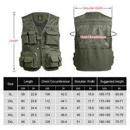 Colete de pesca respirável colete de malha de viagem de pesca com bolsos com zíper colete de trabalho de verão para atividades ao ar livre - Image 6
