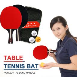 Raquete De Tênis De Mesa com Saco, 2 Raquetes e 3 Bolas, Pás, Ping Pong Paddle Profissional, Jogo De Treinamento Para Iniciantes - Image 3