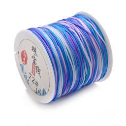 IYOE-Cabo De Nylon para Fazer Jóias, Cor Gradiente, Rosca Macramé, Corda para Pulseira, DIY Bordado Artesanato, Encantos Borla, 45m por Rolo, 0.8mm - Image 6