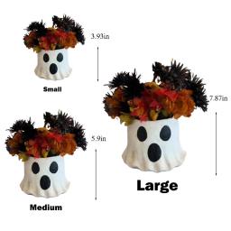 Resina Ghost Elf Candy Jar, Desktop Ornamentos, Halloween, Infantil Trick-or Treat, Party Candy Bucket, Decoração de Casa - Image 5
