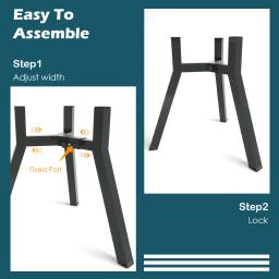 Altura ajustável Metal levantado Dog Bowl Stand, Elevado Dog Bowls Holder, Extra grande Dog Food Holder, Tigela não incluída - Image 6