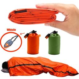 Saco de dormir portátil à prova d'água para sobrevivência de emergência, caminhadas, acampamento, equipamento térmico, kit de primeiros socorros, cobertor mylar - Image 1